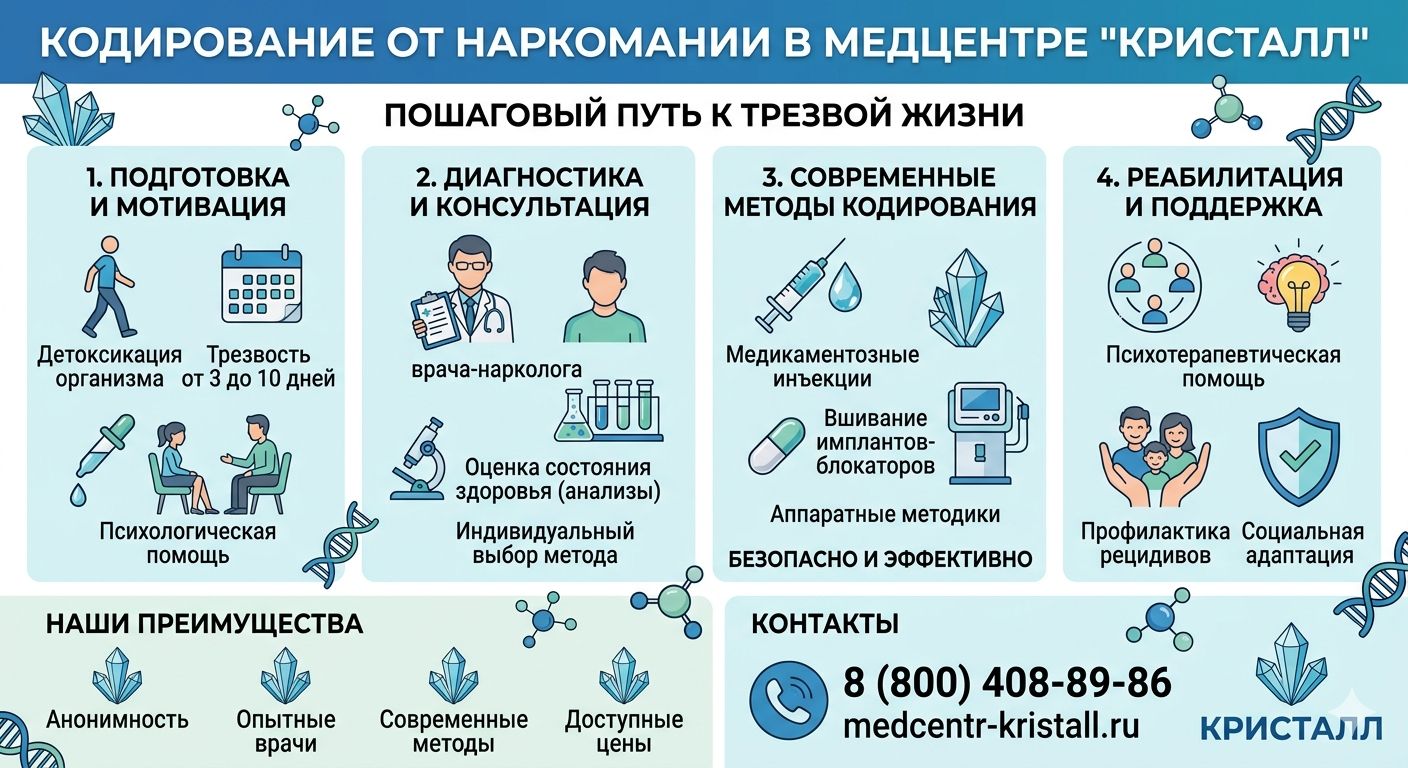 Инфографика услуги кодирование от наркомании
